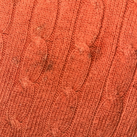 St John’s Bay Autumn/Fall Pumpkin Classic Orange Cable Knit Sweater Size PXL - Picture 4 of 4